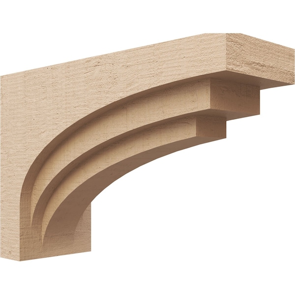 Ekena Millwork 7"W x 21"D x 14"H Classic Rockford Rough Cedar Woodgrain TimberThane Corbel, Primed Tan CORUR07X21X14ROCRCPR - main